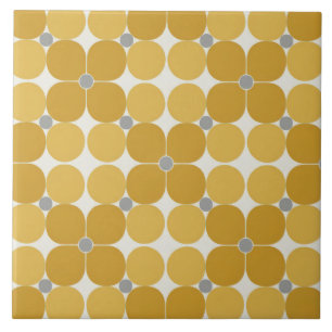 Mustard Bloom Ceramic Tile