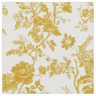 Mustard Blossom Toile Fabric