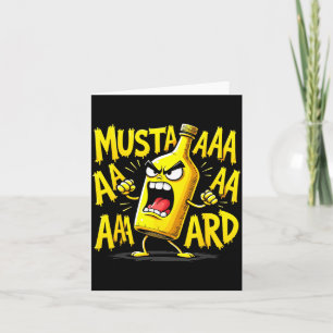 Mustard Bottle Scream Funny Condiment Rap Humor  Card