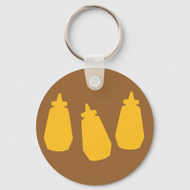 Mustard Bottles Key Ring (Front)
