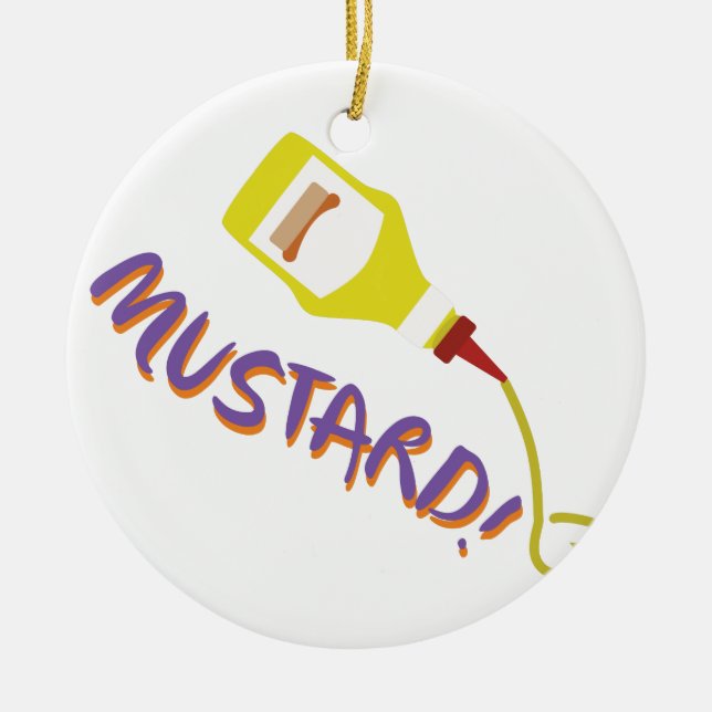 Mustard! Ceramic Tree Decoration (Front)