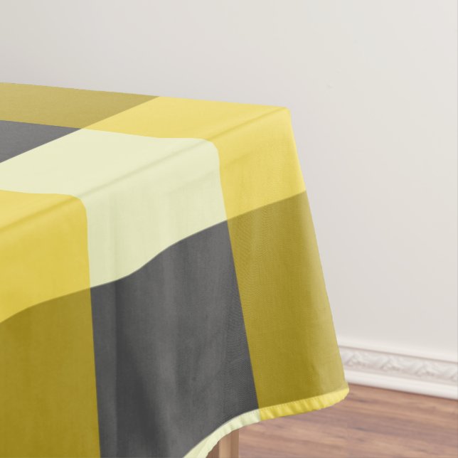 MUSTARD & CHARCOAL CHECK TABLECLOTH (In Situ)