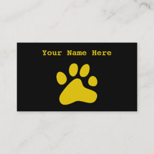 Mustard Dog Paw Business Card