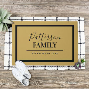 Mustard Family Monogram Doormat