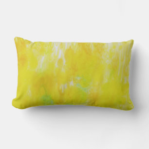 Mustard Field Silk Abstract Pillow