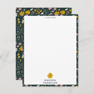 Mustard Floral Beetles & Bees Bohemian Wildflowers Card