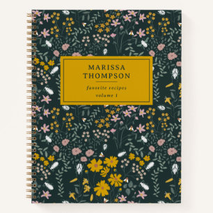 Mustard Floral Beetles & Bees Bohemian Wildflowers Notebook
