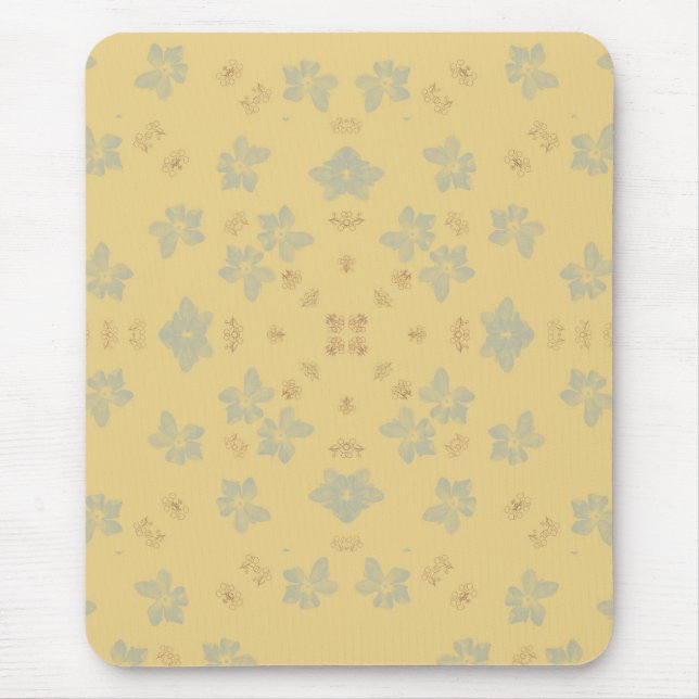 Mustard Floral Mousepad (Front)