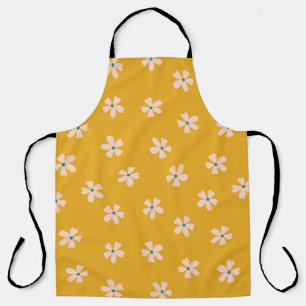 Mustard floral: vintage ditsy blender apron