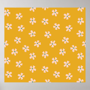 Mustard floral: vintage ditsy blender poster