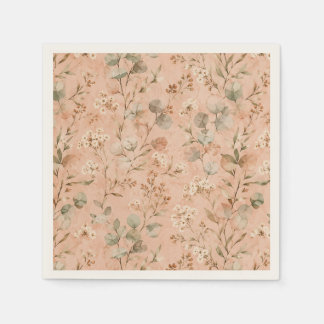 Mustard Floral Vintage Vine Botanical Baby Blanket Napkin
