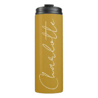 Mustard Gold Handwritten Name Fall Bridesmaid Gift