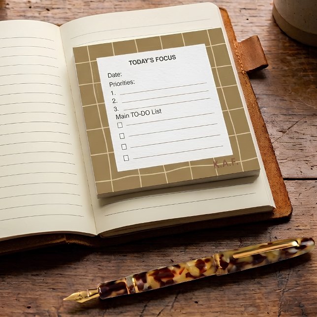 Mustard Grid Daily Priority Checklist Insert Post-it Notes (Creator Uploaded)