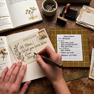 Mustard Grid Daily Priority Checklist Insert Post-it Notes