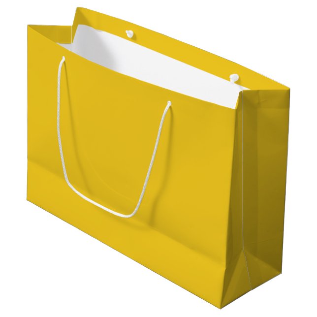 Mustard Large Gift Bag – Single Colour Design (Front Angled)