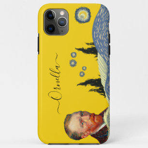 mustard modern vincent artist lemon text editable  iPhone 11 pro max case