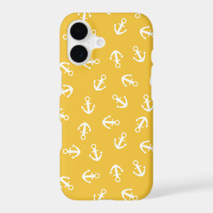Mustard Nautical Anchor Phone Case