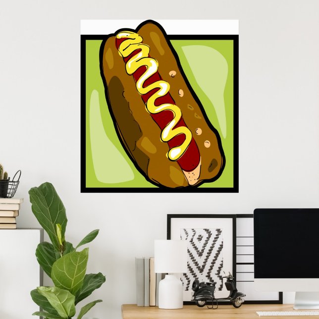 Mustard On A Hotdog Poster (Creator Uploaded)