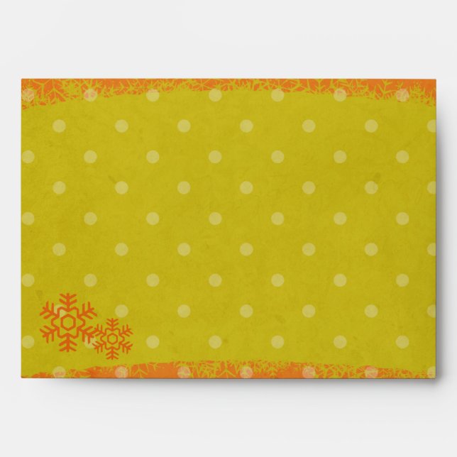 Mustard/Orange Dot Merry Everything Envelope (Front)