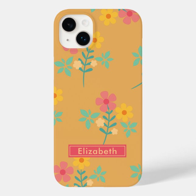 Mustard Retro Daisy Bouquet  Case-Mate iPhone Case (Back)