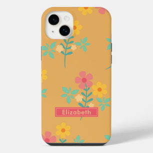 Mustard Retro Daisy Bouquet iPhone 14 Plus Case