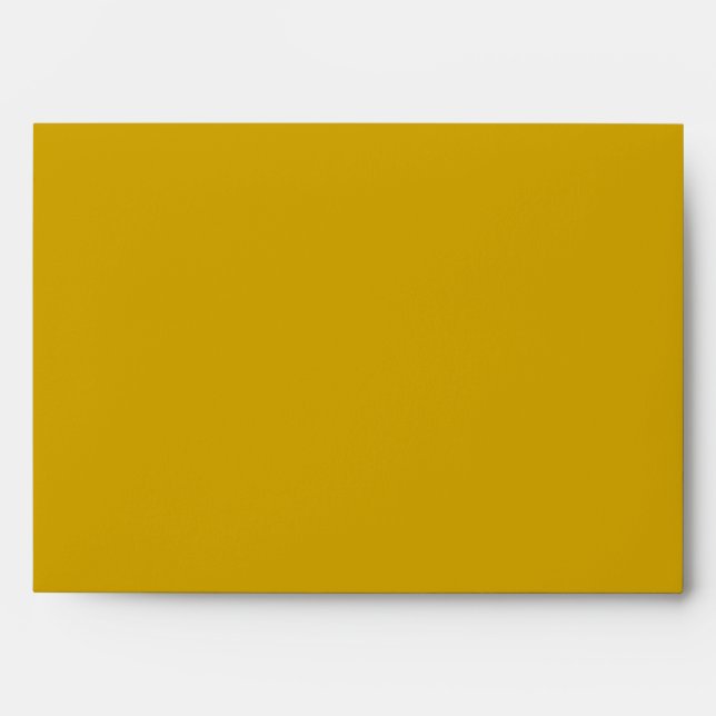 Mustard Return Address Invitation Envelopes (Front)