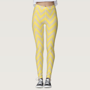 Mustard Spice Moods Chevrons Leggings