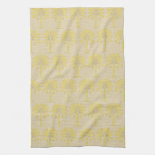 Mustard Spice Moods Palm Tea Towel
