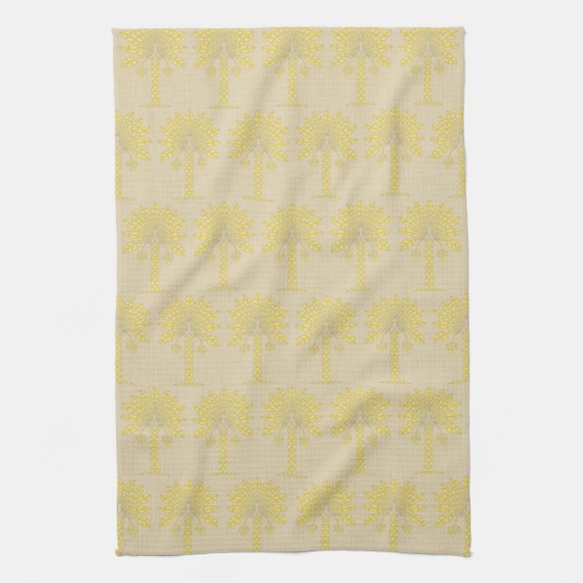Mustard Spice Moods Palm Tea Towel (Vertical)