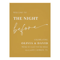 Mustard The Night Before Rehearsal Dinner Sign