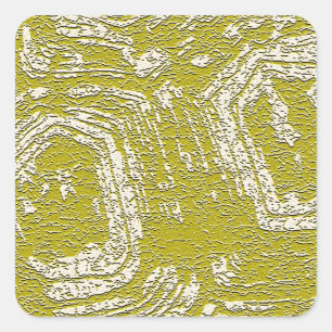 Mustard Tortoise Shell abstract print by LeahG Square Sticker