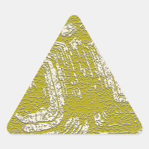 Mustard Tortoise Shell abstract print by LeahG Triangle Sticker