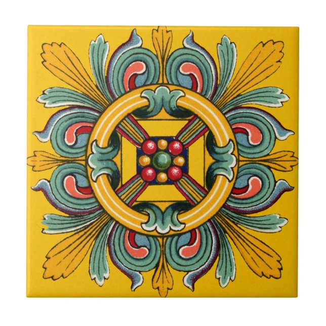 Mustard Victorian Tile Design (Front)