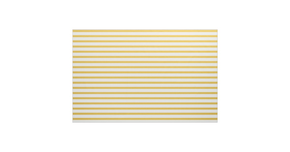 Mustard Yellow and White Stripe Fabric | Zazzle