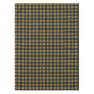 Mustard Yellow Buffalo Plaid Rustic Farmhouse Tablecloth