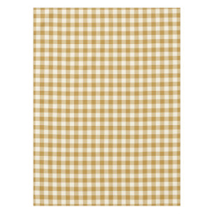 Mustard Yellow Classic Gingham Plaid Tablecloth