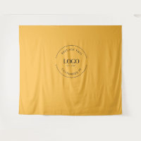 Mustard yellow Custom Logo backdrop Company