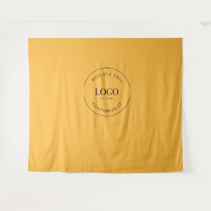 Mustard yellow Custom Logo backdrop Company Tapestry
