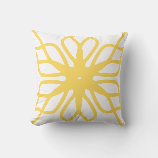 Mustard yellow deco cushion (Front)