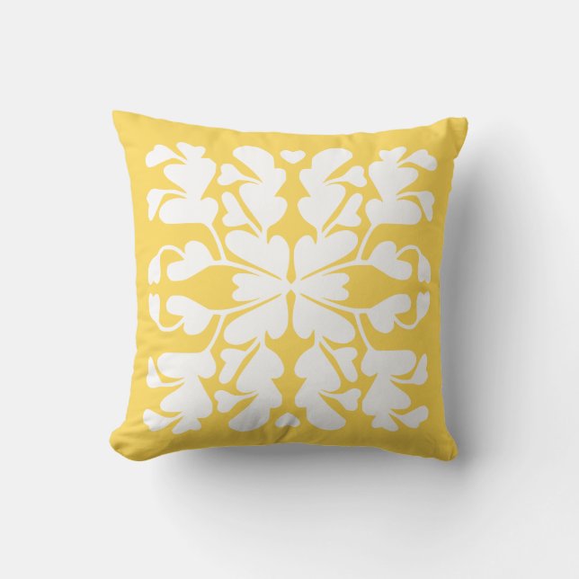 Mustard yellow deco cushion (Front)