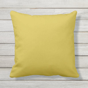 Mustard Yellow Decorative Outdoor Throw Pillow
