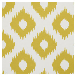Mustard Yellow Ikat Pattern Fabric