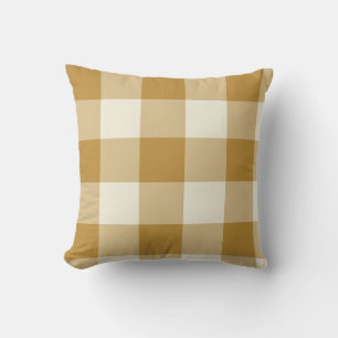 Mustard Yellow Large Buffalo Check Gingham Cushion