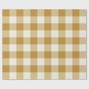 Mustard Yellow Large Buffalo Check Gingham Wrapping Paper