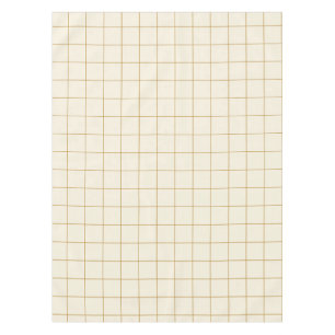 Mustard Yellow Large Windowpane Check Tablecloth