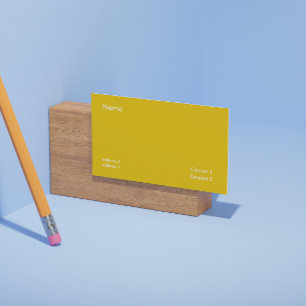 Mustard yellow -minimalist business card