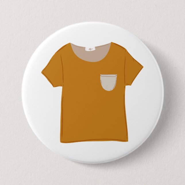 Mustard Yellow Minimalist Top 7.5 Cm Round Badge (Front)