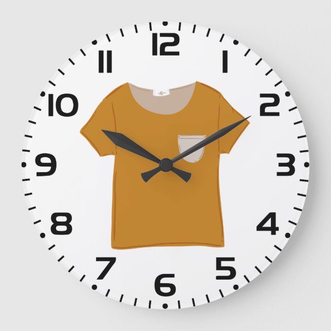 Mustard Yellow Minimalist Top Large Clock (Front)