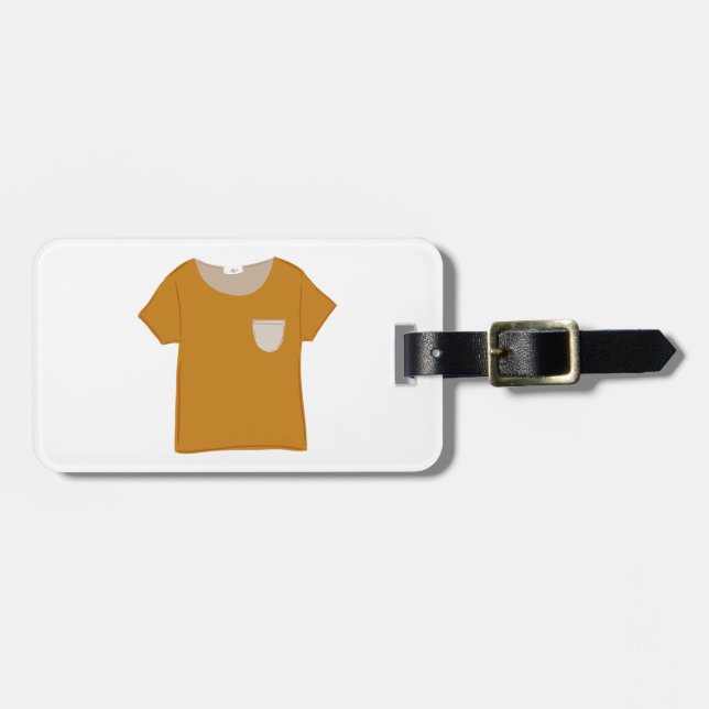 Mustard Yellow Minimalist Top Luggage Tag (Front Horizontal)