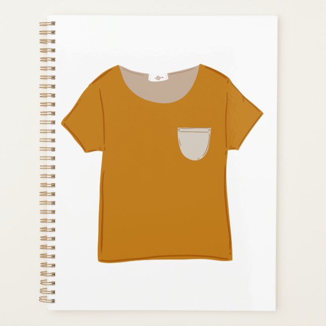 Mustard Yellow Minimalist Top Planner (Front)